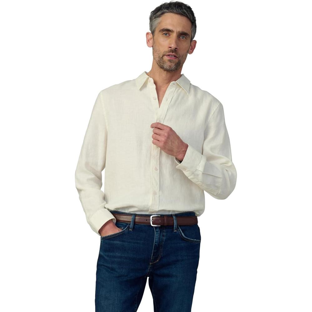 imageJoes Jeans Mens Jakob Linen ShirtSea Salt