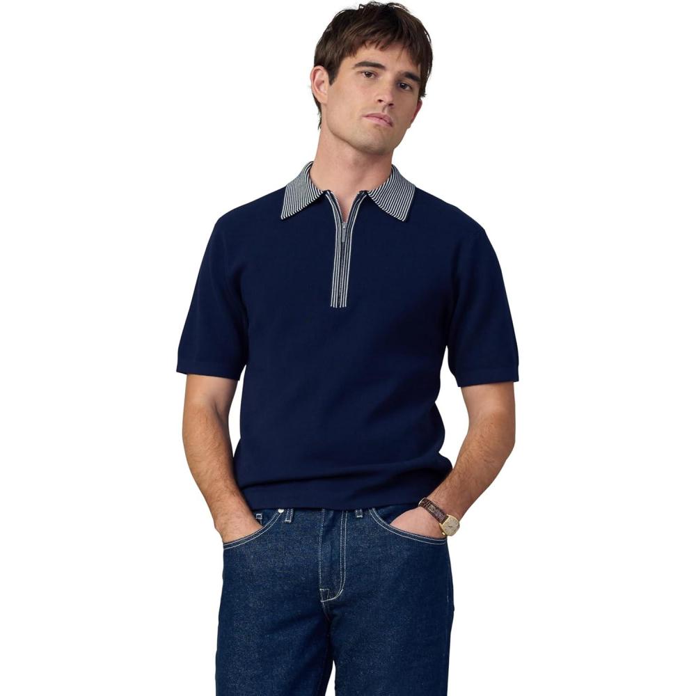 imageJoes Jeans Mens Retro Polo ShirtTrue Navy