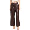Joe’s Jeans Women’s The Mia Vegan Leather Crop Trouser(Coffee Bean)