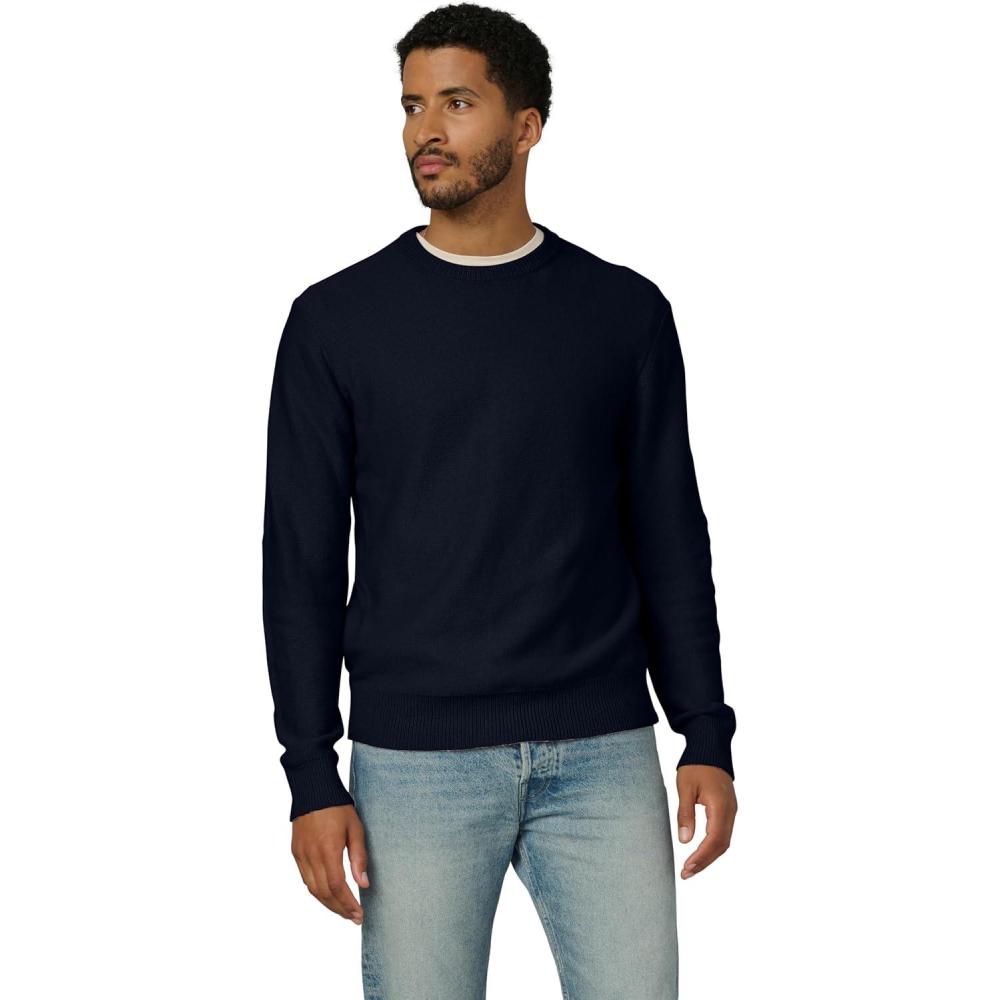 imageJoes Jeans Mens Classic Logo Crew Neck Pullover SweaterBaritone Blue