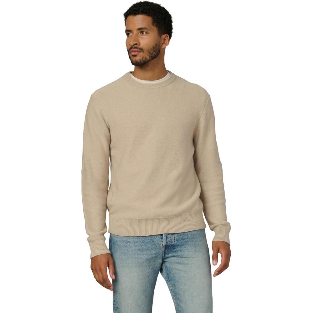 imageJoes Jeans Mens Classic Logo Crew Neck Pullover SweaterSimply Taupe