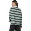 Joe’s Jeans Women’s The Dylan Oversized Rugby Shirt(Heather Grey/Cilantro)