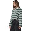 Joe’s Jeans Women’s The Dylan Oversized Rugby Shirt(Heather Grey/Cilantro)
