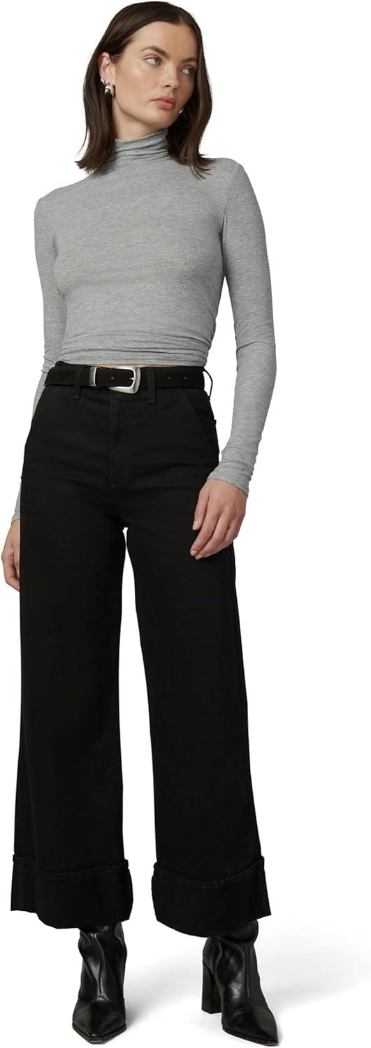 imageJoes Jeans Womens The Trixie High Rise Wide Leg Denim TrouserBlack