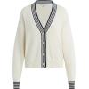 Joe’s Jeans Womens The Leah Cardigan(Ecru Navy Stripe Trim)