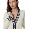 Joe’s Jeans Womens The Leah Cardigan(Ecru Navy Stripe Trim)
