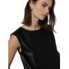 Joe’s Women’s The Maeve Vegan Leather Sleeveless Tee(Black)
