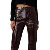 Joe’s Jeans Womens The Margot High Rise Slim Fit Jean(Patent Leather Bordeaux)
