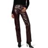 Joe’s Jeans Womens The Margot High Rise Slim Fit Jean(Patent Leather Bordeaux)