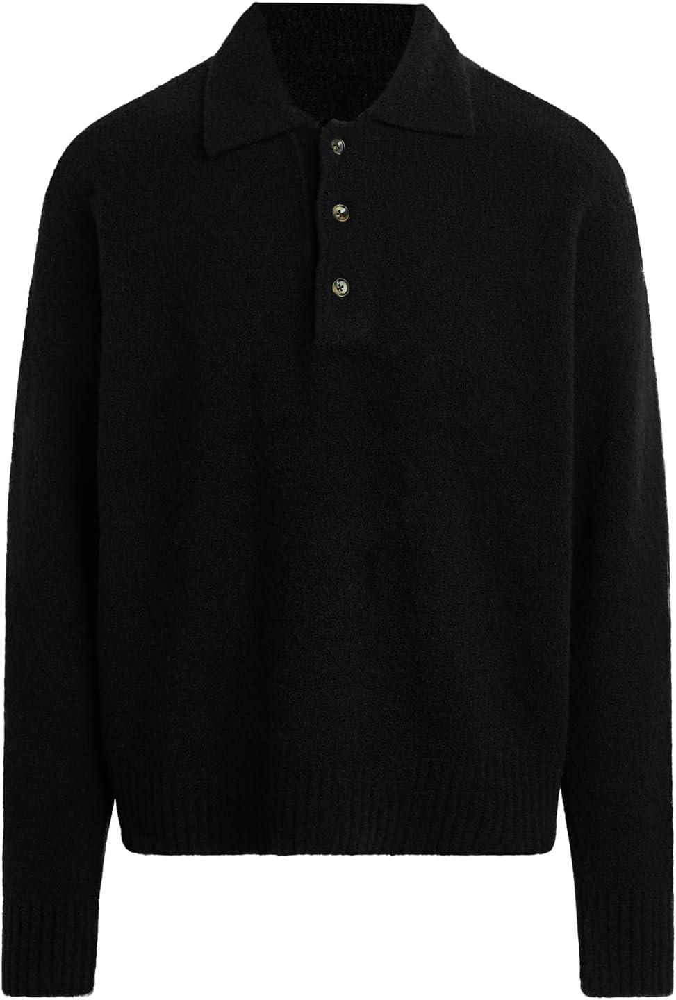 imageJoes Jeans Mens Polo Long Sleeve SweaterBlack Button