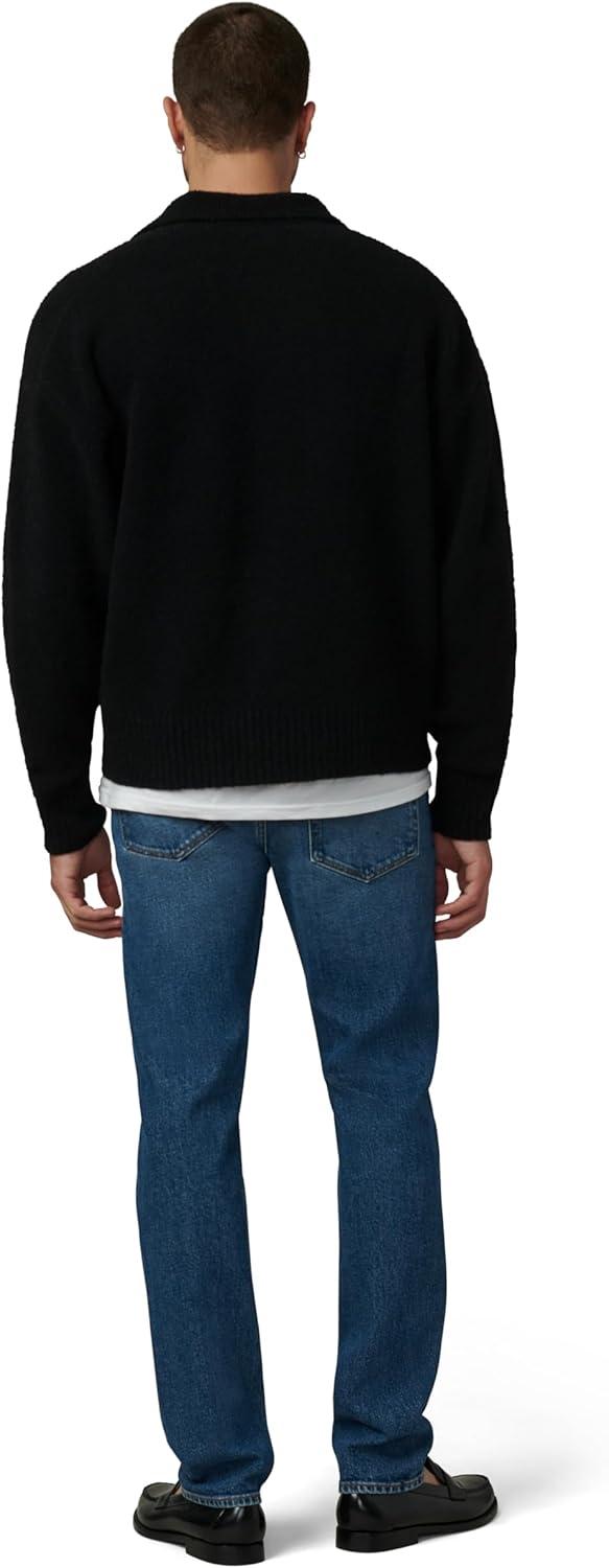 imageJoes Jeans Mens Polo Long Sleeve SweaterBlack Button