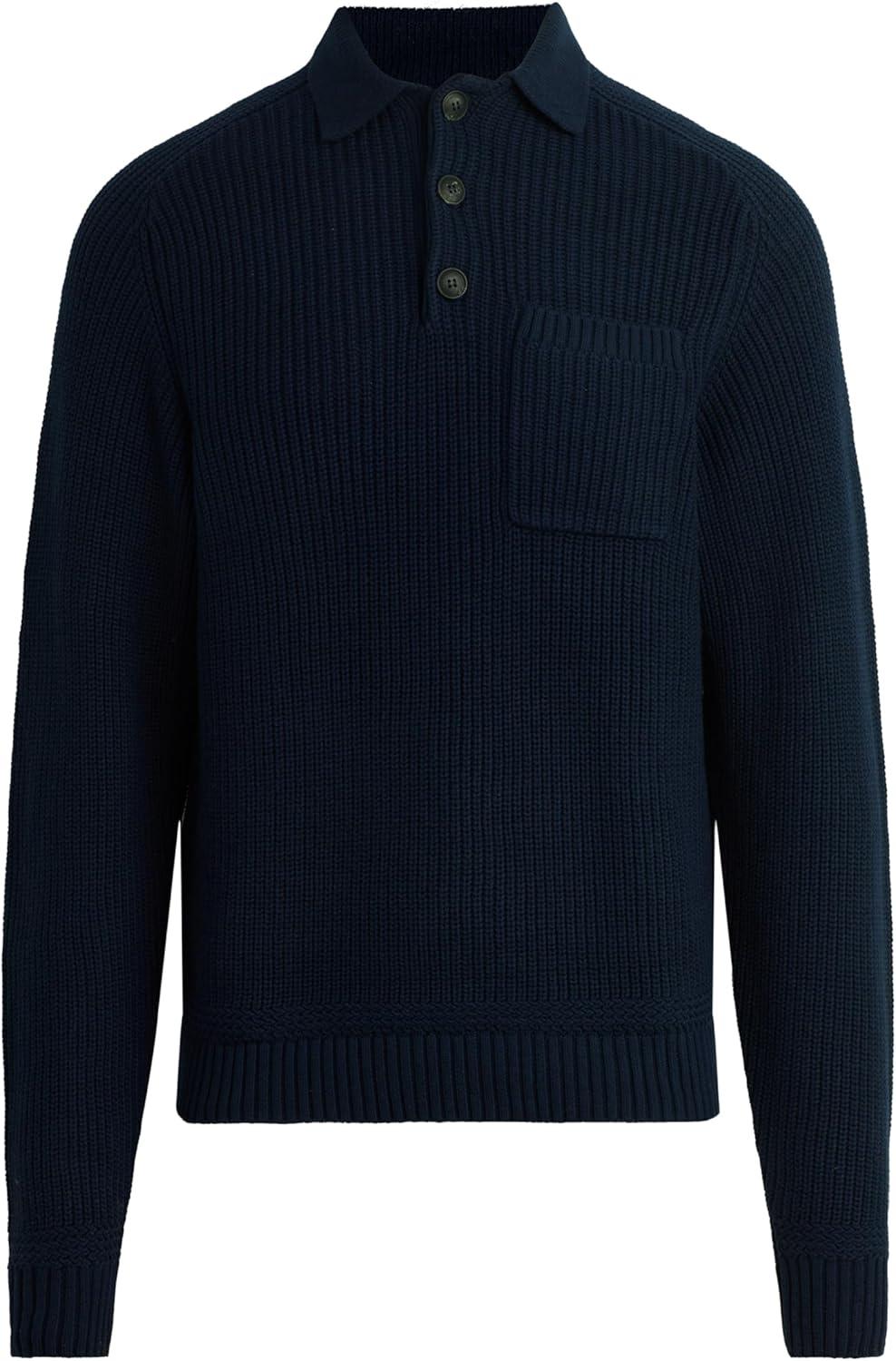 imageJoes Jeans Mens Polo Long Sleeve SweaterMidnight Navy