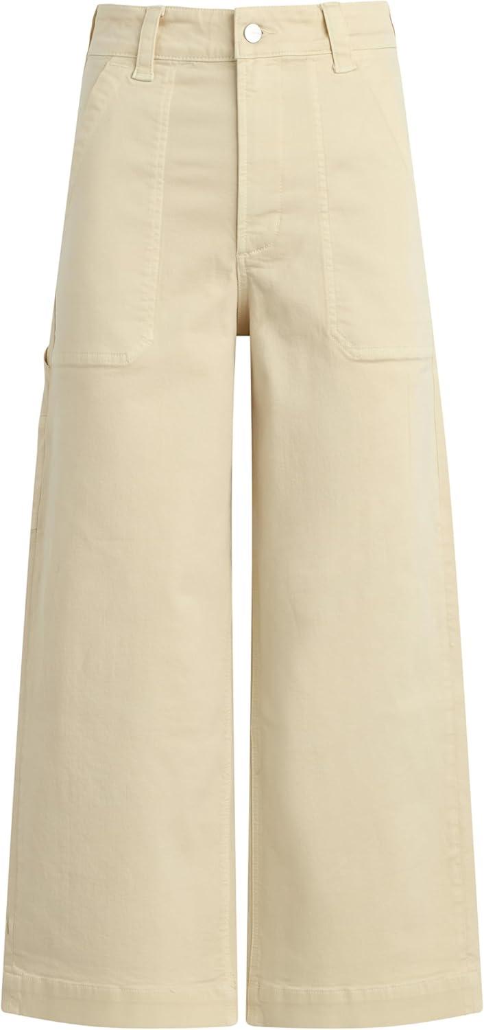 imageJoes Jeans Womens The Chloe High Rise Utility Wide Leg PantCreme Brulee