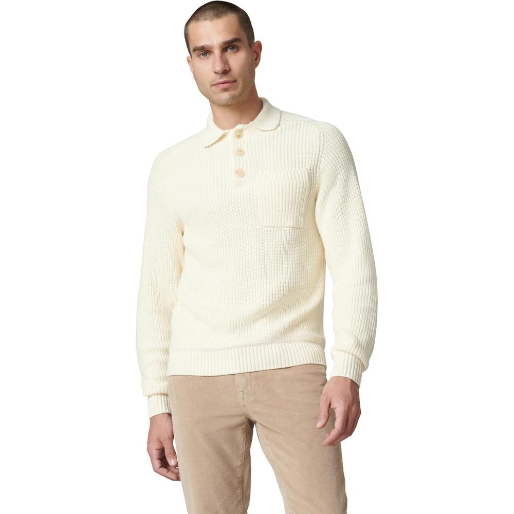 imageJoes Jeans Mens Polo Long Sleeve SweaterChalk