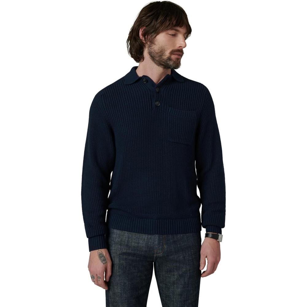 imageJoes Jeans Mens Polo Long Sleeve SweaterMidnight Navy