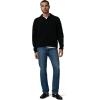 Joe’s Jeans Men’s Polo Long Sleeve Sweater(Black Button)