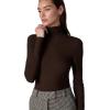 Joe’s Jeans Womens The Tony Turtleneck Long Sleeve Top(Dark Chocolate)