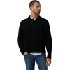 Joe’s Jeans Men’s Polo Long Sleeve Sweater(Black Button)