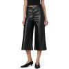 Joe’s Jeans Womens The High Rise Wide Leg Culotte(Black Vegan Leather)