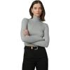 Joe’s Jeans Womens The Tony Turtleneck Long Sleeve Top(Heather Grey)