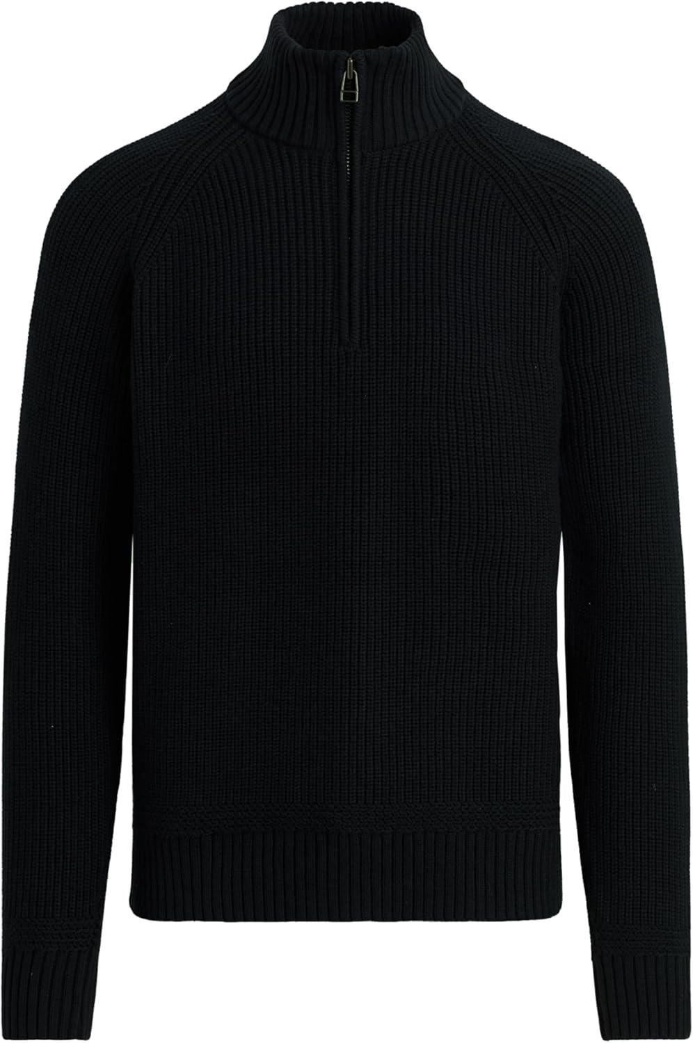 imageJoes Jeans Mens Archie High Neck Quarter Zip SweaterBlack