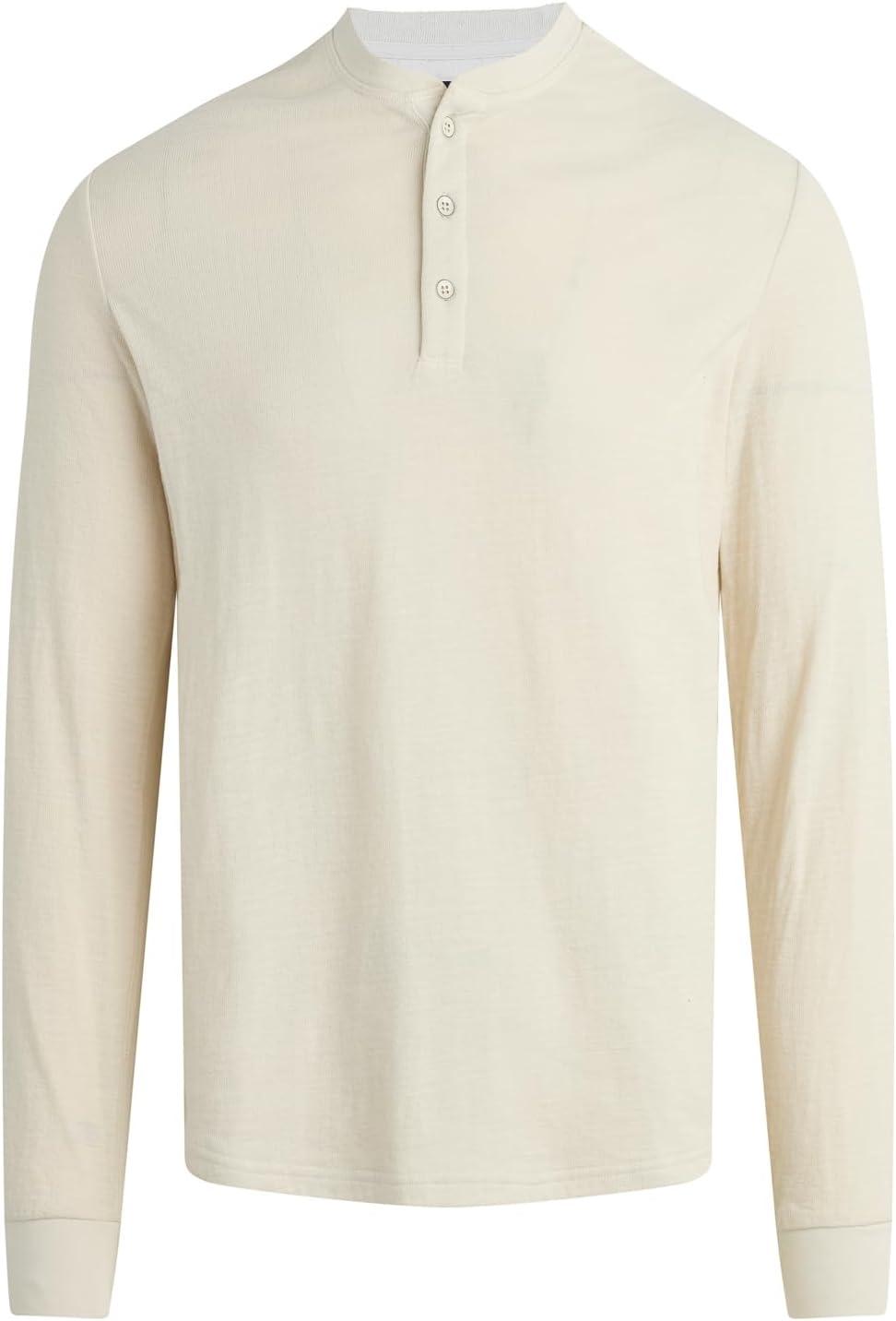 imageJoes Jeans Mens Long Sleeve Henley ShirtChalk