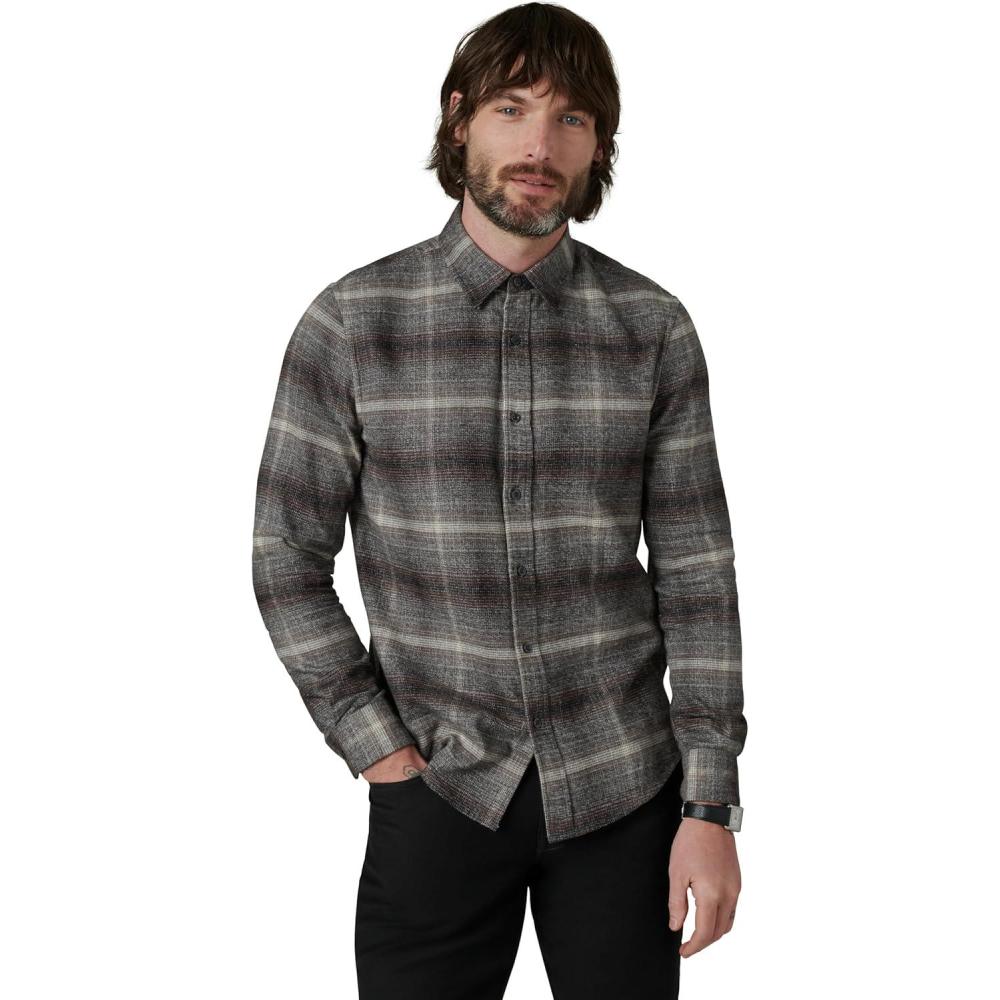 imageJoes Jeans Mens Button Down Long Sleeve ShirtOmbre Plaid