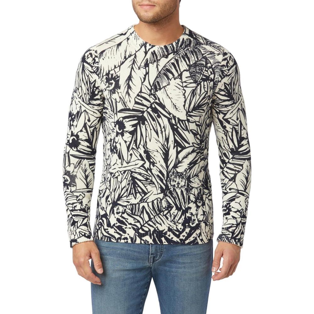 imageJoes Mens Crewneck Knit Pullover SweaterJungle Print
