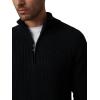Joe’s Jeans Men’s Archie High Neck Quarter Zip Sweater(Black)