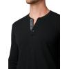 Joe’s Jeans Mens Long Sleeve Henley Shirt(Black)