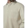 Joe’s Jeans Men’s Polo Long Sleeve Sweatshirt(Natural)