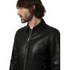 Joe’s Jeans mens Refined Leather Moto Jacket(Black)
