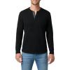 Joe’s Jeans Mens Long Sleeve Henley Shirt(Black)