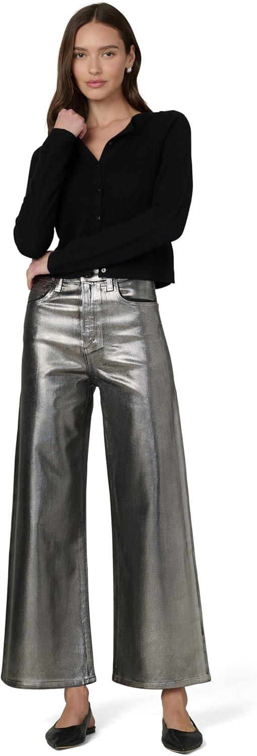 imageJoes Womens The Mia High Rise Wide Leg Ankle JeanPewter Foil