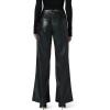 Joe’s Womens The Mia High Rise Wide Leg Jean(Black Vegan Leather)