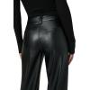 Joe’s Womens The Mia High Rise Wide Leg Jean(Black Vegan Leather)