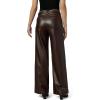 Joe’s Womens The Mia High Rise Wide Leg Jean(Coffee Bean Vegan Leather)