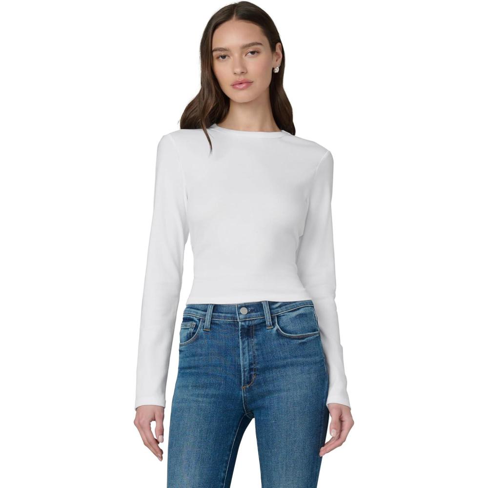 imageJoes Womens The Long Sleeve Baby TeeWhite