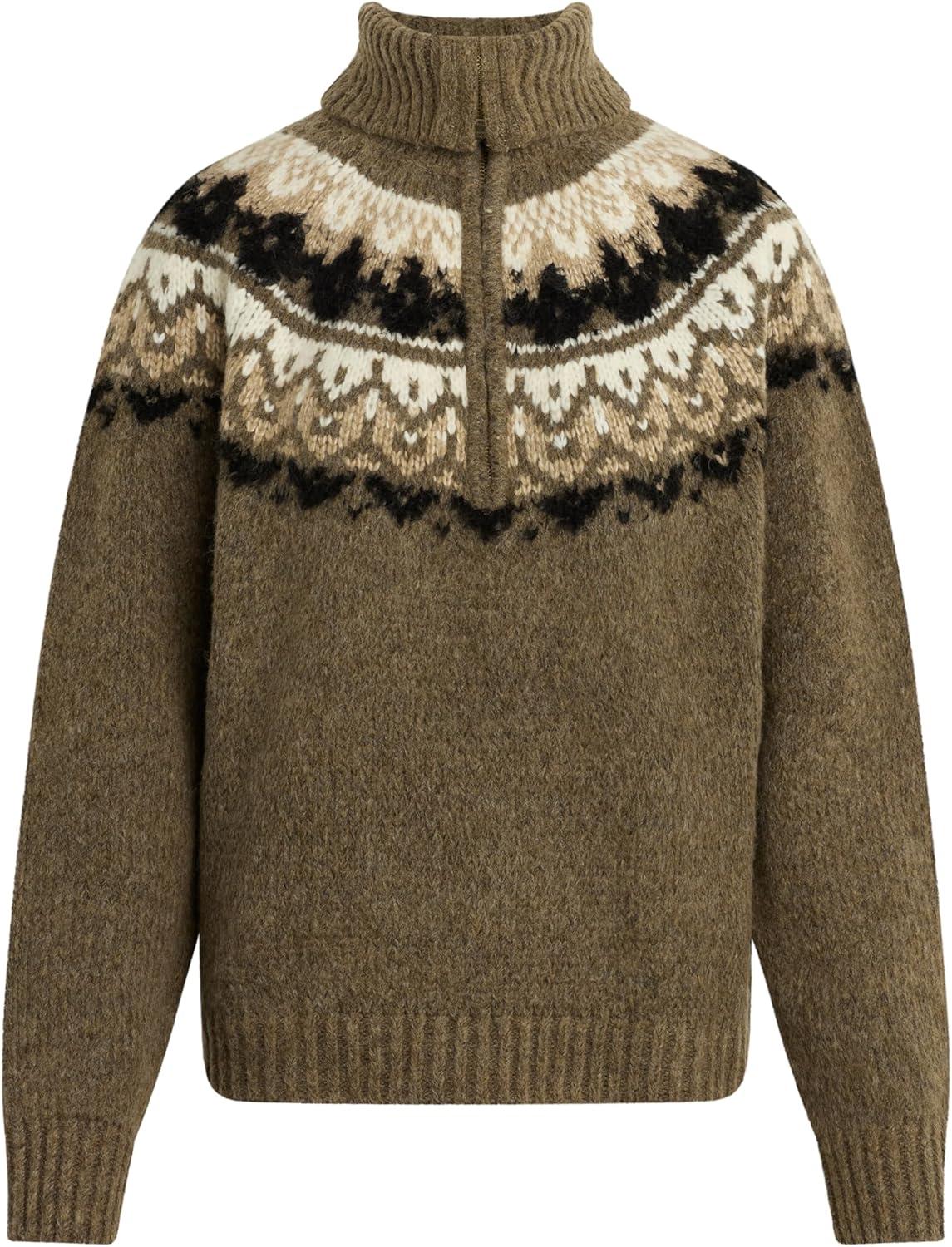 imageJoes Womens The Celeste Fair Isle Long Sleeve SweaterOlive Multi Fair Isle