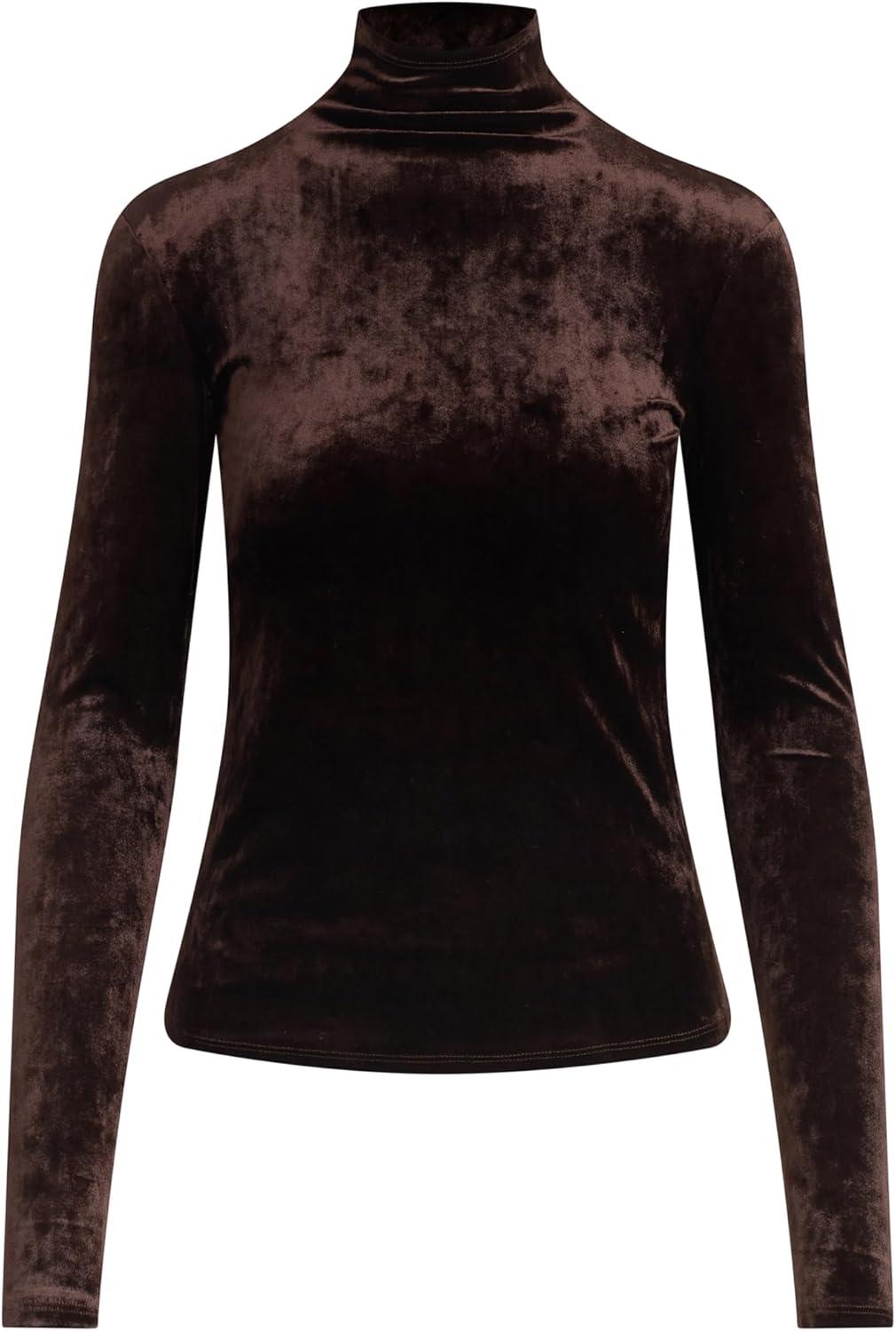 imageJoes Womens The Tony Turtleneck Long Sleeve TopCacao Velvet
