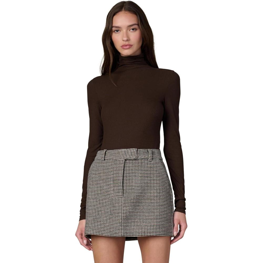 imageJoes Womens The Tony Turtleneck Long Sleeve TopDark Chocolate