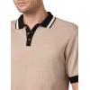 Joe’s Men’s Benito Short Sleeve Sweater Polo(Stone / Black)