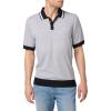 Joe’s Men’s Benito Short Sleeve Sweater Polo(Light Grey/Night Sky)