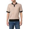 Joe’s Men’s Benito Short Sleeve Sweater Polo(Stone / Black)