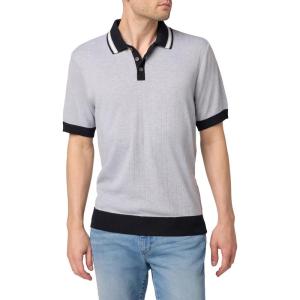Joe’s Men’s Benito Short Sleeve Sweater Polo(Light Grey/Night Sky)