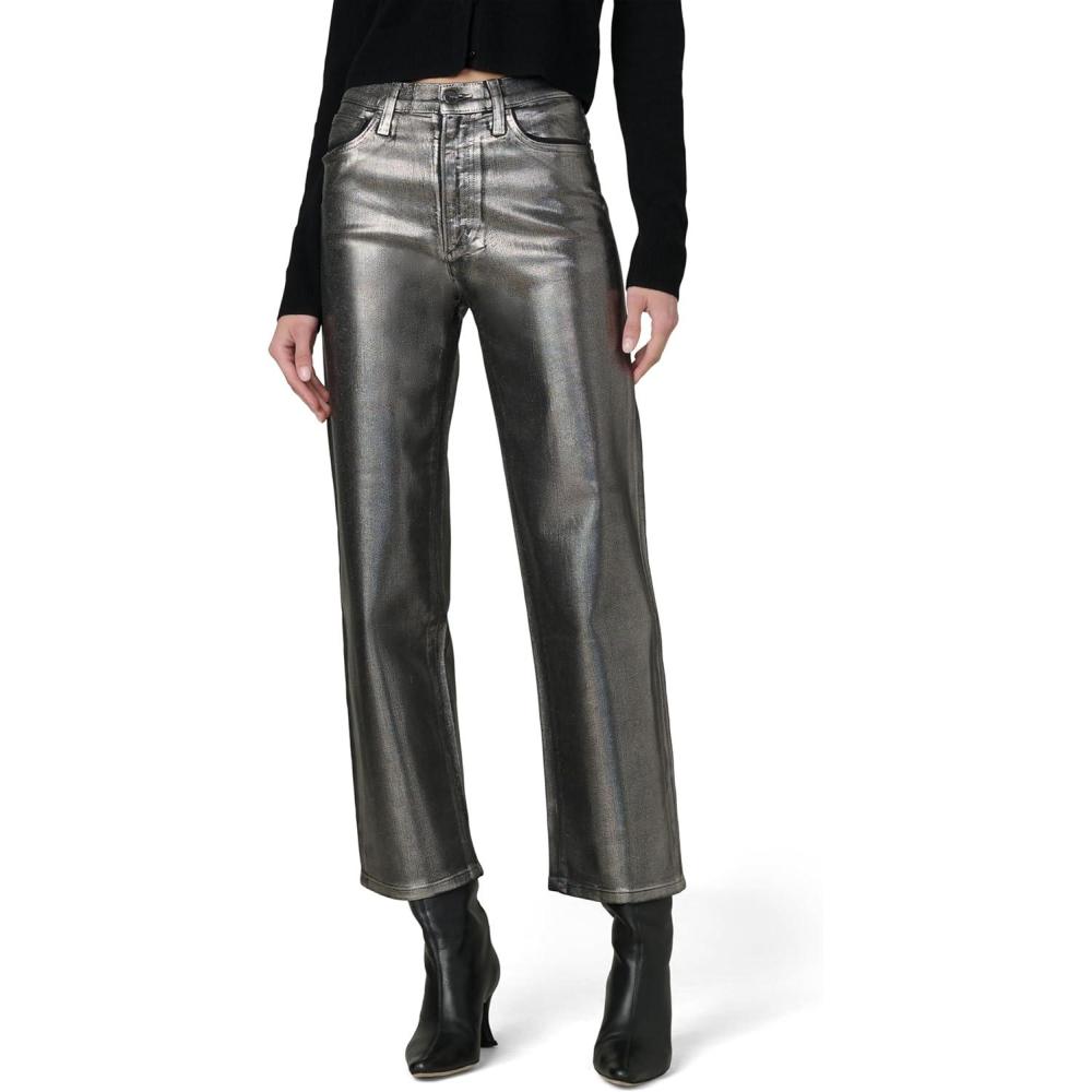 imageJoes Womens The Blake High Rise Crop Wide Leg JeanPewter Foil