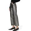 Joe’s Womens The Blake High Rise Crop Wide Leg Jean(Pewter Foil)