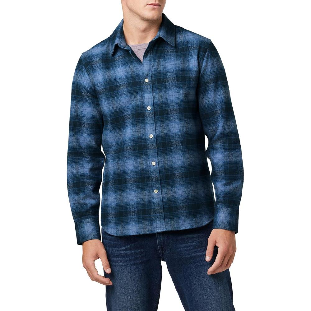 imageJoes Mens Boucle Flannel ShirtOmbre Blue Plaid