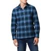 Joe’s Mens Boucle Flannel Shirt(Ombre Blue Plaid)