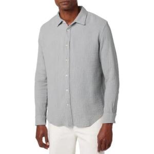 Joe’s Jeans Men’s Theo Textured Shirt, Silver Grey, XXL